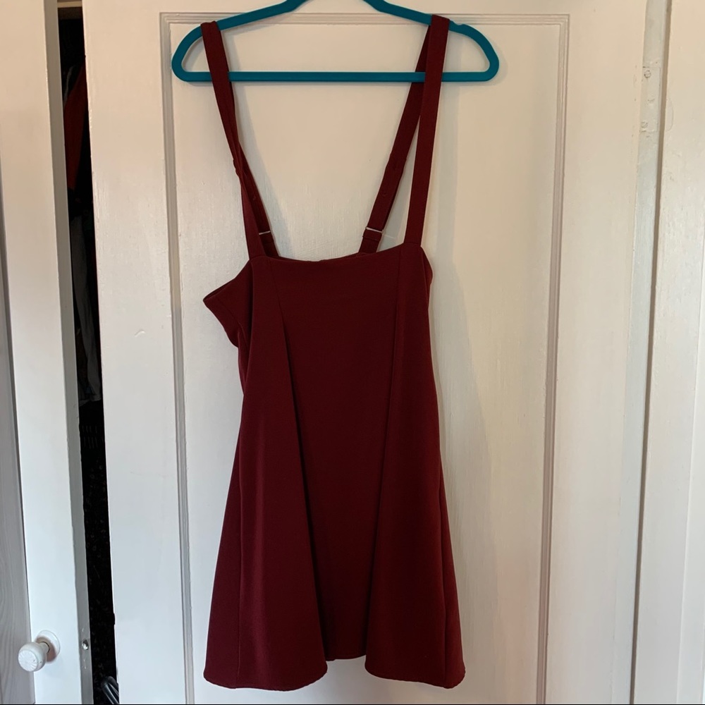 ModCloth Maroon Overall Skirt